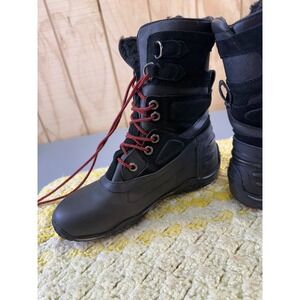 Pajar Canada Waterproof Winter Snow Boots Black Red Laces Womens 8-8.5 beautiful